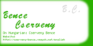 bence cserveny business card